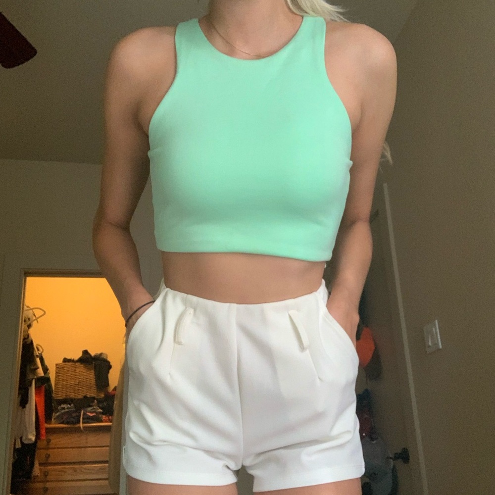 3 for $24 - ZARA Greenish/Blue Crop Top S